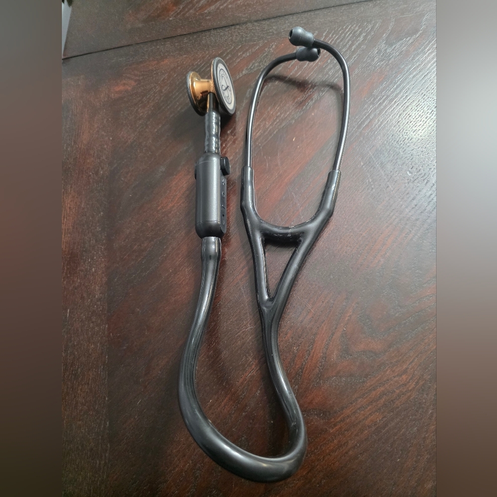 Elegant Black Littman Core  Stethoscope with Gold Details